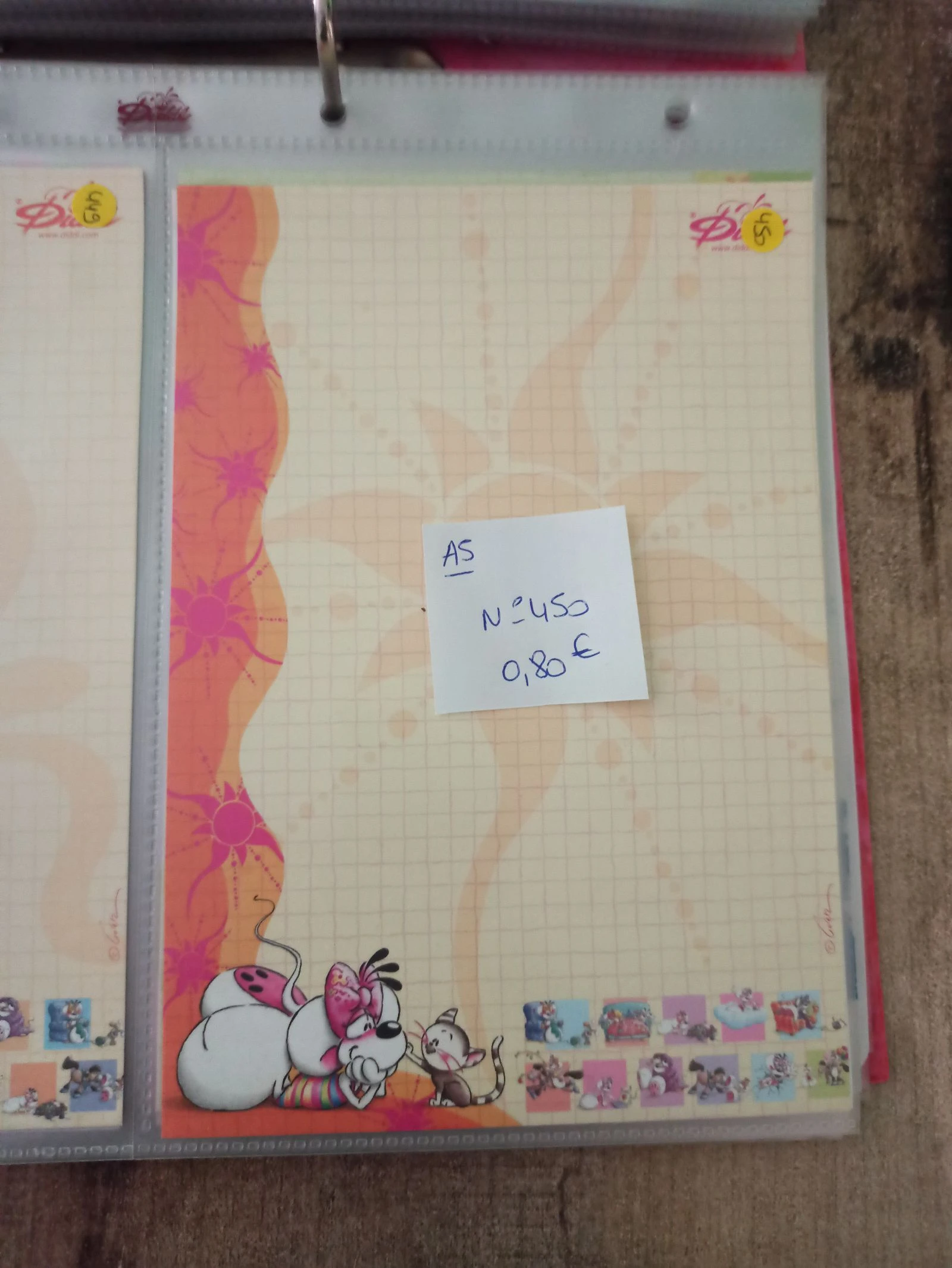 Feuille Diddl A5 450 0,80e 